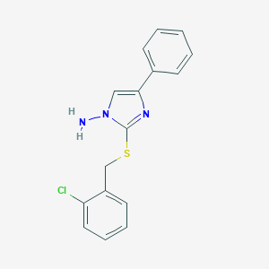 molecular formula C16H14ClN3S B292075 2-[(2-chlorobenzyl)sulfanyl]-4-phenyl-1H-imidazol-1-amine 