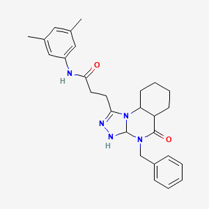 3-{4-benzyl-5-oxo-4H,5H-[1,2,4]triazolo[4,3-a]quinazolin-1-yl}-N-(3,5-dimethylphenyl)propanamide