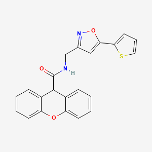 N-((5-(thiophen-2-yl)isoxazol-3-yl)methyl)-9H-xanthene-9-carboxamide