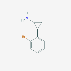 molecular formula C9H10BrN B2920760 2-(2-Bromophenyl)cyclopropan-1-amine CAS No. 1157555-44-6