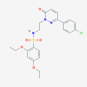 molecular formula C22H24ClN3O5S B2920769 N-(2-(3-(4-chlorophenyl)-6-oxopyridazin-1(6H)-yl)ethyl)-2,4-diethoxybenzenesulfonamide CAS No. 921833-04-7