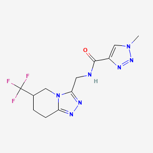 1-methyl-N-((6-(trifluoromethyl)-5,6,7,8-tetrahydro-[1,2,4]triazolo[4,3-a]pyridin-3-yl)methyl)-1H-1,2,3-triazole-4-carboxamide