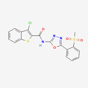 3-chloro-N-(5-(2-(methylsulfonyl)phenyl)-1,3,4-oxadiazol-2-yl)benzo[b]thiophene-2-carboxamide