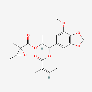 [1-(7-methoxy-1,3-benzodioxol-5-yl)-1-[(Z)-2-methylbut-2-enoyl]oxypropan-2-yl] 2,3-dimethyloxirane-2-carboxylate