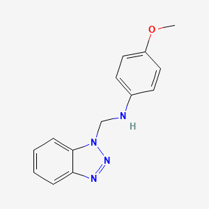 molecular formula C14H14N4O B2920783 N-(1H-1,2,3-benzotriazol-1-ylmethyl)-4-methoxyaniline CAS No. 62001-34-7