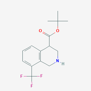 molecular formula C15H18F3NO2 B2920791 Tert-butyl 8-(trifluoromethyl)-1,2,3,4-tetrahydroisoquinoline-4-carboxylate CAS No. 2248301-13-3