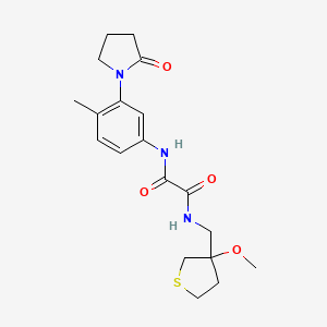 N1-((3-methoxytetrahydrothiophen-3-yl)methyl)-N2-(4-methyl-3-(2-oxopyrrolidin-1-yl)phenyl)oxalamide