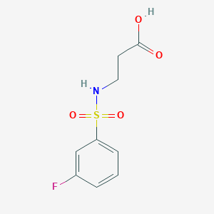 molecular formula C9H10FNO4S B2920793 3-((3-Fluorophenyl)sulfonamido)propanoic acid CAS No. 690646-10-7