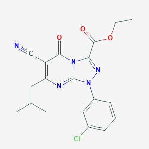 Ethyl 1-(3-chlorophenyl)-6-cyano-7-isobutyl-5-oxo-1,5-dihydro[1,2,4]triazolo[4,3-a]pyrimidine-3-carboxylate