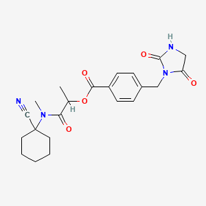 1-[(1-Cyanocyclohexyl)(methyl)carbamoyl]ethyl 4-[(2,5-dioxoimidazolidin-1-yl)methyl]benzoate
