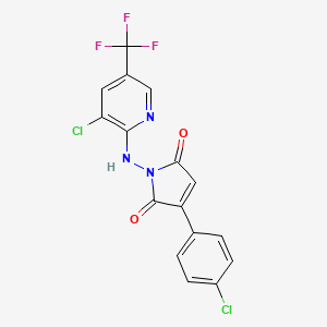 3-(4-chlorophenyl)-1-{[3-chloro-5-(trifluoromethyl)-2-pyridinyl]amino}-1H-pyrrole-2,5-dione