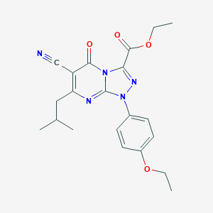 Ethyl 6-cyano-1-(4-ethoxyphenyl)-7-isobutyl-5-oxo-1,5-dihydro[1,2,4]triazolo[4,3-a]pyrimidine-3-carboxylate