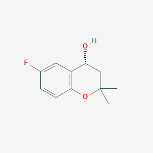molecular formula C11H13FO2 B2920816 (4R)-6-fluoro-2,2-dimethyl-3,4-dihydro-2H-1-benzopyran-4-ol CAS No. 235422-96-5