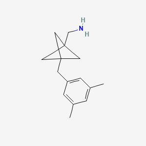 molecular formula C15H21N B2920818 [3-[(3,5-Dimethylphenyl)methyl]-1-bicyclo[1.1.1]pentanyl]methanamine CAS No. 2287320-19-6