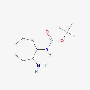 molecular formula C12H24N2O2 B2920819 tert-butyl N-(2-aminocycloheptyl)carbamate CAS No. 1193390-16-7