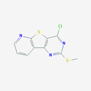 molecular formula C10H6ClN3S2 B2920822 4-Chloro-2-(methylsulfanyl)pyrido[3`,2`:4,5]thieno[3,2-d]pyrimidine CAS No. 1273577-51-7