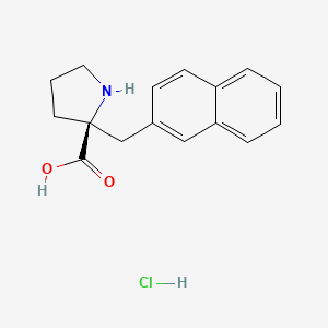 molecular formula C16H18ClNO2 B2920823 (S)-α-(2-萘甲基)-脯氨酸-HCl CAS No. 679796-43-1