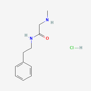 molecular formula C11H17ClN2O B2920828 2-(methylamino)-N-phenethylacetamide hydrochloride CAS No. 1224129-26-3