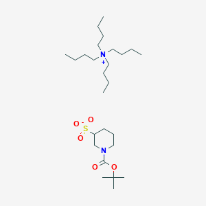 molecular formula C26H54N2O5S B2920835 1-[(2-Methylpropan-2-yl)oxycarbonyl]piperidine-3-sulfonate;tetrabutylazanium CAS No. 2228957-66-0