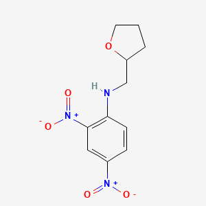molecular formula C11H13N3O5 B2920836 (2,4-Dinitrophenyl)(tetrahydrofuran-2-ylmethyl)amine CAS No. 347331-76-4