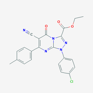 Ethyl 1-(4-chlorophenyl)-6-cyano-7-(4-methylphenyl)-5-oxo-1,5-dihydro[1,2,4]triazolo[4,3-a]pyrimidine-3-carboxylate