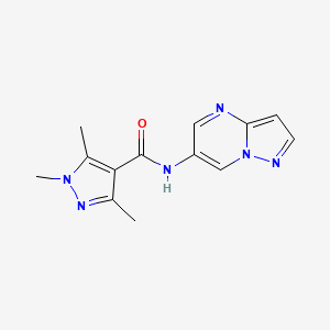 1,3,5-trimethyl-N-(pyrazolo[1,5-a]pyrimidin-6-yl)-1H-pyrazole-4-carboxamide