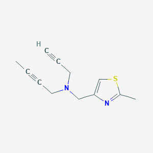 N-[(2-Methyl-1,3-thiazol-4-yl)methyl]-N-prop-2-ynylbut-2-yn-1-amine