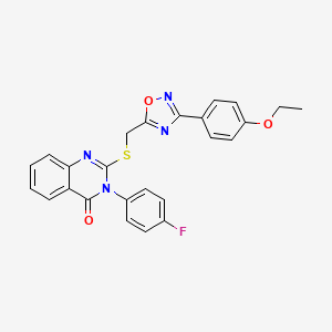 2-(((3-(4-ethoxyphenyl)-1,2,4-oxadiazol-5-yl)methyl)thio)-3-(4-fluorophenyl)quinazolin-4(3H)-one