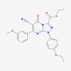 Ethyl 6-cyano-1-(4-ethoxyphenyl)-7-(3-methoxyphenyl)-5-oxo-1,5-dihydro[1,2,4]triazolo[4,3-a]pyrimidine-3-carboxylate