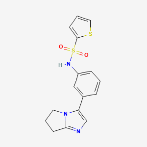 N-(3-{5H,6H,7H-pyrrolo[1,2-a]imidazol-3-yl}phenyl)thiophene-2-sulfonamide