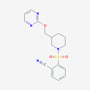 2-({3-[(Pyrimidin-2-yloxy)methyl]piperidin-1-yl}sulfonyl)benzonitrile