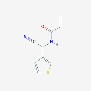 molecular formula C9H8N2OS B2920882 N-[Cyano(thiophen-3-yl)methyl]prop-2-enamide CAS No. 2411230-29-8