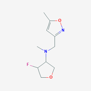 4-fluoro-N-methyl-N-[(5-methyl-1,2-oxazol-3-yl)methyl]oxolan-3-amine