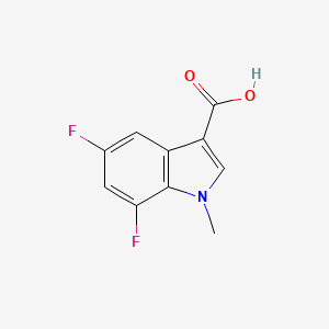 molecular formula C10H7F2NO2 B2920888 5,7-二氟-1-甲基吲哚-3-羧酸 CAS No. 1781178-25-3