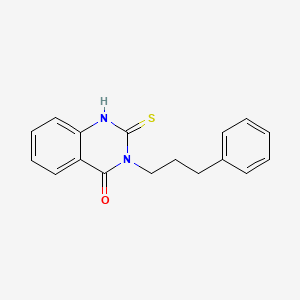 molecular formula C17H16N2OS B2920890 3-(3-Phenylpropyl)-2-sulfanyl-3,4-dihydroquinazolin-4-one CAS No. 775300-73-7