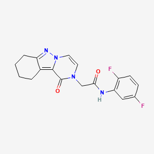 N-(2,5-Difluorophenyl)-2-(1-oxo-7,8,9,10-tetrahydropyrazino[1,2-b]indazol-2-yl)acetamide