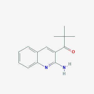 molecular formula C14H16N2O B2920903 1-(2-Aminoquinolin-3-yl)-2,2-dimethylpropan-1-one CAS No. 890093-83-1