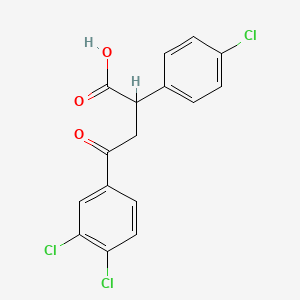 molecular formula C16H11Cl3O3 B2920914 2-(4-Chlorophenyl)-4-(3,4-dichlorophenyl)-4-oxobutanoic acid CAS No. 73684-83-0