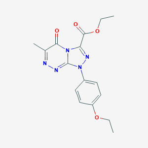 molecular formula C16H17N5O4 B292092 Ethyl 1-(4-ethoxyphenyl)-6-methyl-5-oxo-1,5-dihydro[1,2,4]triazolo[3,4-c][1,2,4]triazine-3-carboxylate 