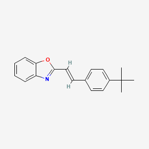 molecular formula C19H19NO B2920926 2-[(E)-2-(4-叔丁基苯基)乙烯基]-1,3-苯并恶唑 CAS No. 129867-78-3