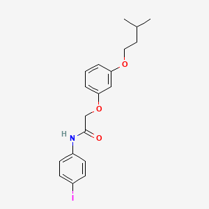 molecular formula C19H22INO3 B2920928 N-(4-碘苯基)-2-[3-(3-甲基丁氧基)苯氧基]乙酰胺 CAS No. 306735-44-4