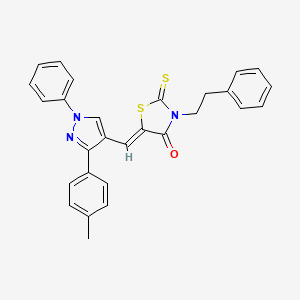 5-[[3-(4-Methylphenyl)-1-phenyl-1H-pyrazol-4--yl]methylene]-3-(2-phenylethyl)-2-thioxo-4-thiazolidinone