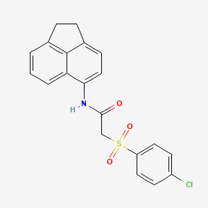 2-(4-chlorophenyl)sulfonyl-N-(1,2-dihydroacenaphthylen-5-yl)acetamide