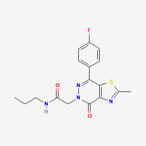 2-(7-(4-fluorophenyl)-2-methyl-4-oxothiazolo[4,5-d]pyridazin-5(4H)-yl)-N-propylacetamide