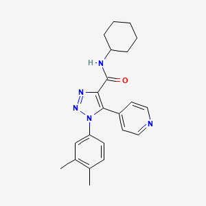 molecular formula C22H25N5O B2920966 N-cyclohexyl-1-(3,4-dimethylphenyl)-5-(pyridin-4-yl)-1H-1,2,3-triazole-4-carboxamide CAS No. 1207059-10-6