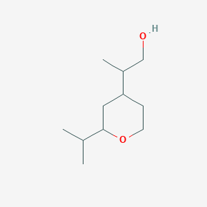 molecular formula C11H22O2 B2920969 2-(2-Propan-2-yloxan-4-yl)propan-1-ol CAS No. 2248394-45-6