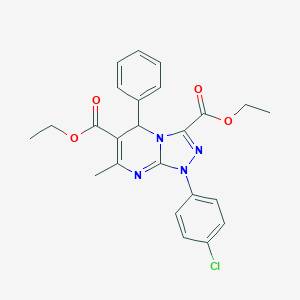 molecular formula C24H23ClN4O4 B292097 Diethyl 1-(4-chlorophenyl)-7-methyl-5-phenyl-1,5-dihydro[1,2,4]triazolo[4,3-a]pyrimidine-3,6-dicarboxylate 