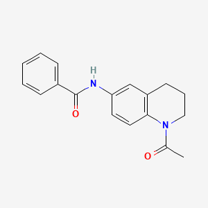molecular formula C18H18N2O2 B2920972 N-(1-acetyl-3,4-dihydro-2H-quinolin-6-yl)benzamide CAS No. 941870-88-8