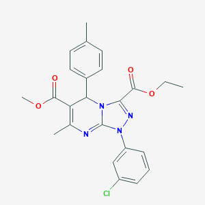 3-Ethyl 6-methyl 1-(3-chlorophenyl)-7-methyl-5-(4-methylphenyl)-1,5-dihydro[1,2,4]triazolo[4,3-a]pyrimidine-3,6-dicarboxylate