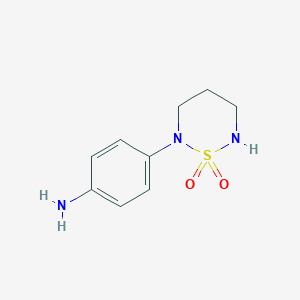 molecular formula C9H13N3O2S B2920980 4-(1,1-Dioxo-1,2,6-thiadiazinan-2-yl)aniline CAS No. 2287310-97-6